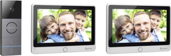 Byron Video-Türsprechanlage Kabelgebunden, 2-Draht Komplett-Set