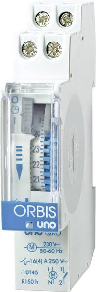 ORBIS Zeitschalttechnik UNO QRD 230 V Hutschienen-Zeitschaltuhr analog 230 V/AC