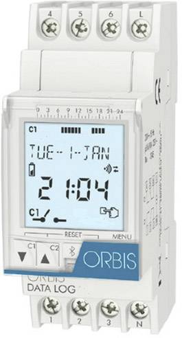 ORBIS Zeitschalttechnik DATA LOG 230 V Hutschienen-Zeitschaltuhr digital 250 V/AC