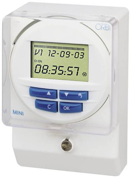 ORBIS Zeitschalttechnik OB250512 Aufputz-Zeitschaltuhr digital Wochenprogramm, Tagesprogramm 3000 W IP51