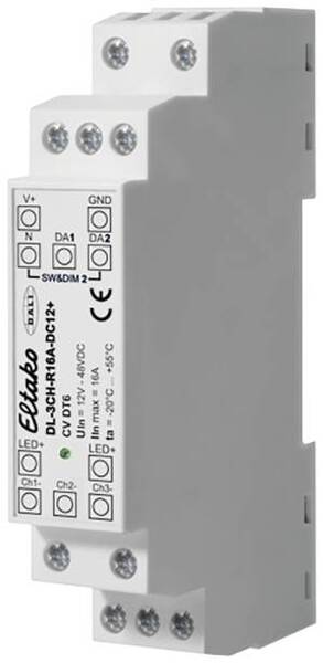 DL-3CH-R16A-DC12+ Eltako LED-Dimmer 3-Kanal Hutschiene, Hutschiene