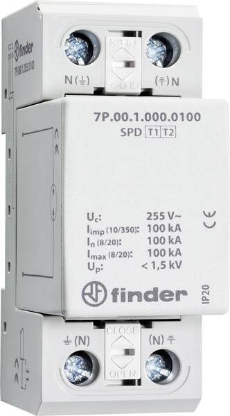 Finder 7P.09.1.255.0100 7P.09.1.255.0100 Überspannungsschutz-Ableiter Überspannungsschutz für: Verteilerschrank 1 St.