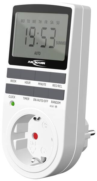 Ansmann 1260-0006 Zeitschaltuhr Programmierpaket digital Tagesprogramm, Wochenprogramm 3680 W IP20 Dauerbetrieb, EIN/A