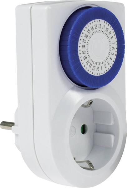 AS Schwabe 24030 Steckdosen-Zeitschaltuhr analog Tagesprogramm 3500 W IP20
