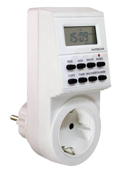 AS Schwabe 24032 Steckdosen-Zeitschaltuhr digital Wochenprogramm 3500 W IP20