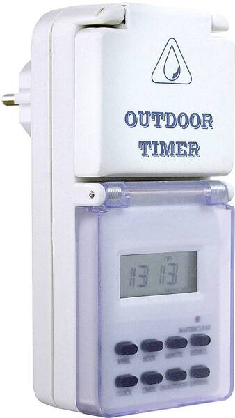 AS Schwabe 24033 Steckdosen-Zeitschaltuhr digital Wochenprogramm 3500 W IP44