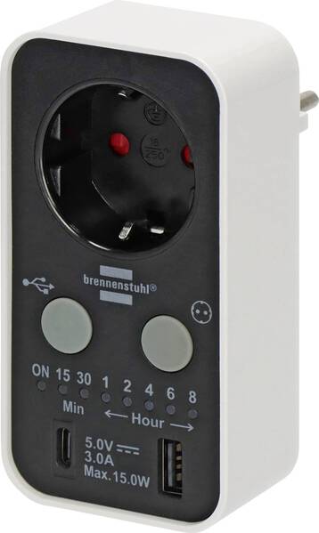 Brennenstuhl 1506180 Steckdosen-Timer digital 3000 W IP20