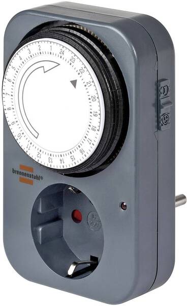 Brennenstuhl 1506450 Steckdosen-Zeitschaltuhr analog Tagesprogramm IP20