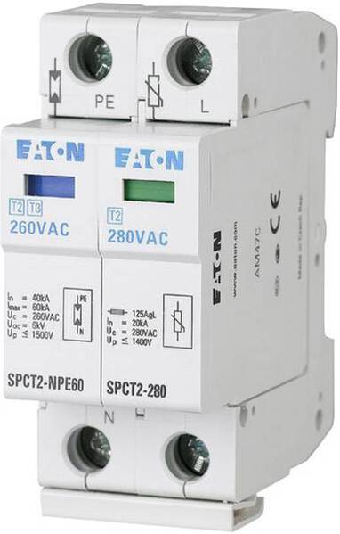 Eaton 167621 SPCT2-335-1+NPE Überspannungsschutz-Ableiter Überspannungsschutz für: Verteilerschrank 20 kA 1 St.