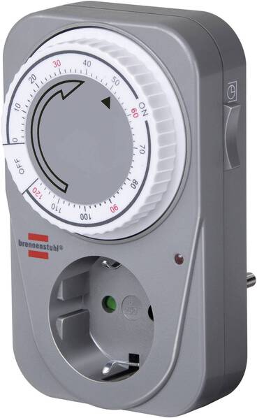 Brennenstuhl 1506590 Steckdosen-Timer analog Tagesprogramm 1 <bis/> 120 min 3680 W IP20