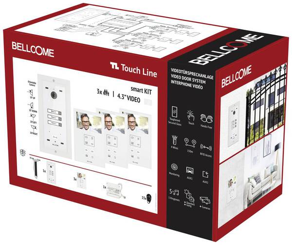 Bellcome ELECTRA Video-Türsprechanlage Kabelgebunden Komplett-Set Weiß