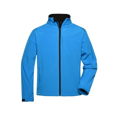 James & Nicholson - Herren Softshell Jacke JN135, aqua-blau, Größe 3XL