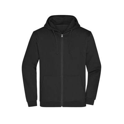James & Nicholson - Herren Basic Kapuzen-Sweatjacke JN756, schwarz, Größe 4XL