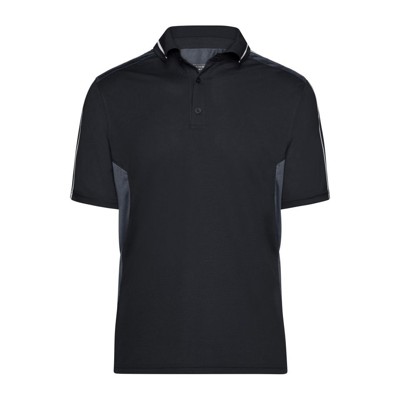 James & Nicholson - Work Poloshirt JN828, schwarz/carbon, Größe XL