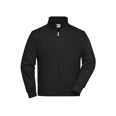 James & Nicholson - Sweatjacke mit Stehkragen JN836, schwarz, Größe L