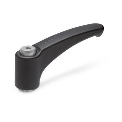 Ganter Norm® - 602.1-63-M8-SW Verstellbare Klemmhebel, Zink-Druckguss, Buchse Edelstahl