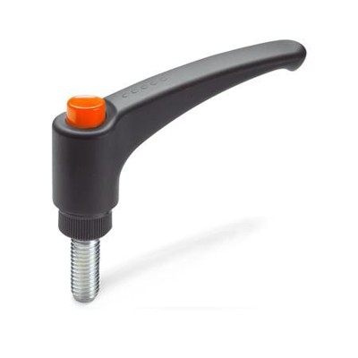 Ganter Norm® - 603-78-M12-25-DOR Verstellbare Klemmhebel, Kunststoff, Schraube Stahl