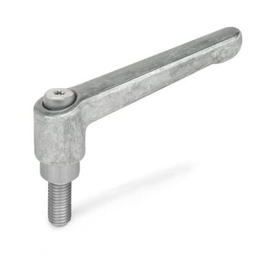 Ganter Norm® - 300.1-22-M5-20-RH Verstellbare Klemmhebel, Zink-Druckguss, Schraube Edelstahl