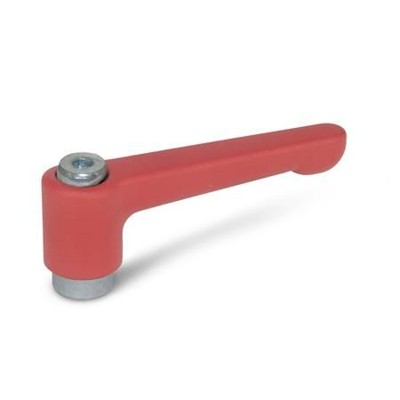 Ganter Norm® - 302.2-78-M10-RS Flache verstellbare Klemmhebel, Zink-Druckguss, Buchse Stahl verzinkt