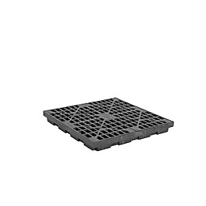 PE-Auffangwanne aus PE-Regenerat, Flachwanne, für 4 x 200 l Fässer, Auffangvolumen 185 l.