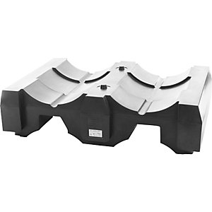 PE-Fasspalette, für 2 x 200-l-Fässer, stapelbar, LxBxH 1375 x 940 x 390 mm.