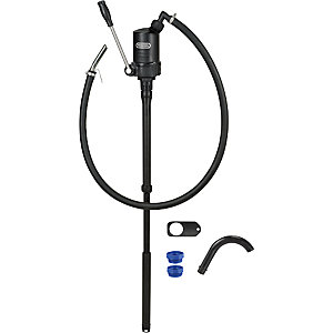 Öl-/Diesel-Handpumpe, mit Abgabeschlauch und Auslaufkrümmer, 0,4 l/Hub.