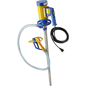 Elektrisches Fass-/Containerpumpen-Set, für leichte Chemikalien, 82 l/min, 9 m Höhe.