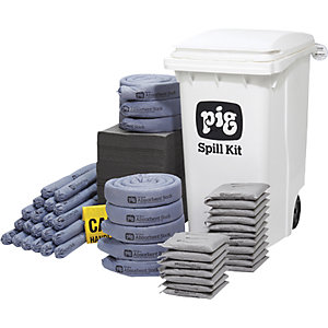 Fahrbares Notfall-Kit, groß, Ausführung universal, absorbiert 227,8 l.