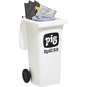Fahrbares Notfall-Kit, klein, Ausführung universal, absorbiert 87,9 l.