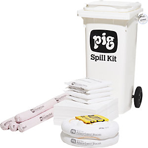 Fahrbares Notfall-Kit, klein, Ausführung Öl, absorbiert 79,6 l.