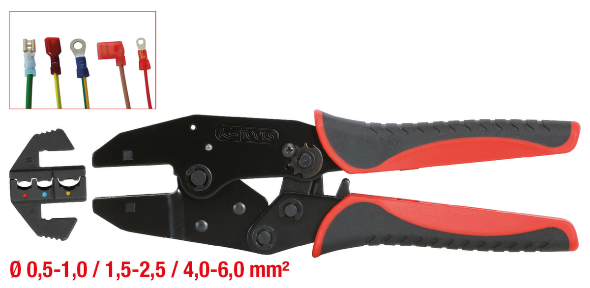 KS Tools Crimpzange für isolierte Kabelschuhe