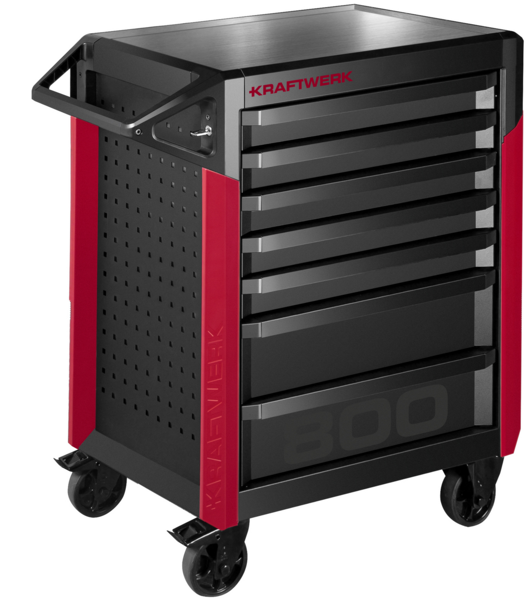 KRAFTWERK® Robuster Werkstattwagen PRO LINE PT800 inkl. 143-teiligem Werkzeugsatz, 7 Schublade(n)